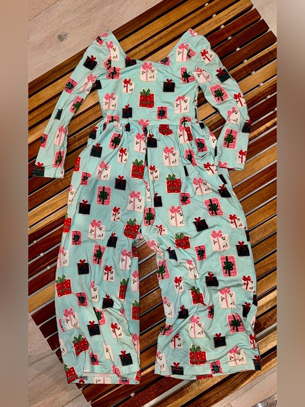 Sweethoney BEAUTIFUL Christmas Gifts Presents Pockets Romper Size: 4T